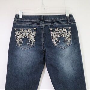 BEBE 2B Embroidered Faded Jeans Skinny‎ Size 28